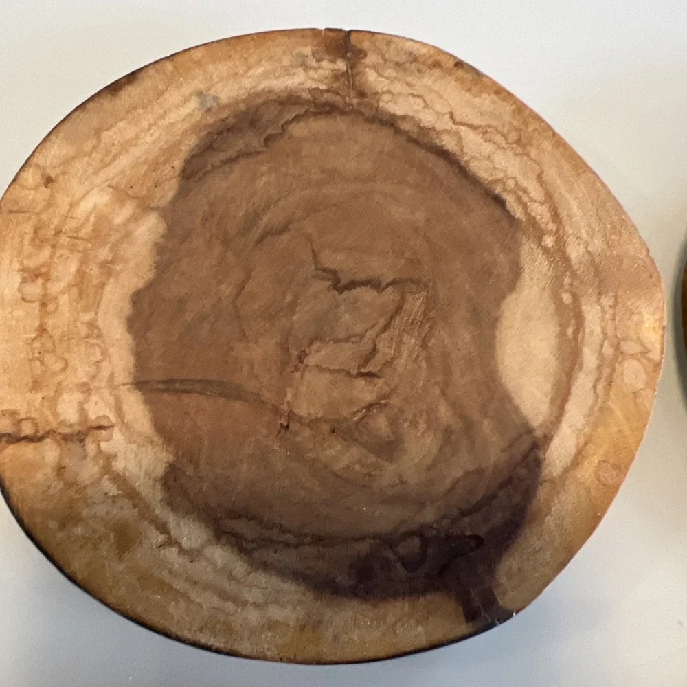 Wood Coasters Set 4 Natural Handmade - Picture 7 of 9